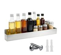 Liquor Bottle Rack, Single Rail Organizer Stand With Stainless Steel, S/L | Single Rail Design Keeps Bottles Neatly Arranged, Stainless Steel Build, Space Saving Storage For , Cabinets,