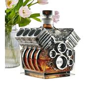 Liquor Decanters V8 Engines Design Decanter for Liquor | Mechanical Style Accent, Glass Vessel, Ideal Tabletop Display For Home Bar, Pub & Man Cave