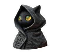 Liqzirtu Mini Chats Résine Mystérieuses Effrayantes Drôles