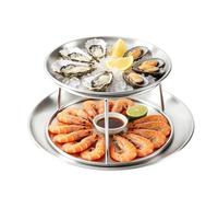 Liqzirtu Plateau d'huîtres avec support, plateau de fruits de mer décoratif