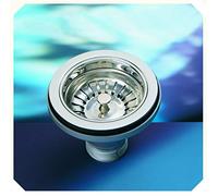 LIRA SPA BONDE BASKET UNIVERSELLES SANS TROP PLEIN POUR ÉVIERS, TROU DE 90 SORTIE 1½"GAZ, ACIER NOX