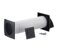 LIRAST Ø 100mm VMC Double Flux Complet avec Interrupteur - Récupérateur de Chaleur - Anthracite Ventilation Extracteur dAir Repartiteur de Chaleur - Axial