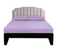 Lirex Drap Housse, 150 x 200 cm 100% Coton 300 Fils/cm² Drap Housse Doux et Respirant, Violet Clair