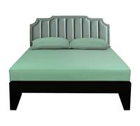 Lirex Drap Housse, 90 x 200 cm 100% Coton 300 Fils/cm² Drap Housse Doux et Respirant, Vert Clair