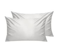 Lirex Lot de 2 Taie Oreiller 30 x 50 cm,100% Coton, Taie d'oreiller Respirantes,Fermeture à Glissière, Blanc