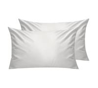 Lirex Lot de 2 Taie Oreiller 50 x 90 cm,100% Coton, Taie d'oreiller Respirantes,Fermeture à Glissière, Blanc