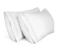 Lirex Taie Oreiller 30 x 50 Lot de 2 en, Certifiée Oeko-Tex, Taies d'oreiller en Microfibre Brossée Douce de Haute Qualité, Lavable en Machine, Infroissable, Respirant, Blanc