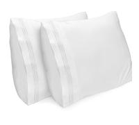 Lirex Taie Oreiller 40 x 40 Lot de 2 en, Certifiée Oeko-Tex, Taies d'oreiller en Microfibre Brossée Douce de Haute Qualité, Lavable en Machine, Infroissable, Respirant, Blanc