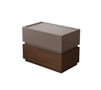 LIRHIQYGF Table de chevet modulaire empilable avec tiroir - Petit espace ([pack combiné] tiroir simple gris clair 60 cm + tiroir simple 60 cm) noyer
