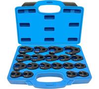 LIROPAU 19PCS Crowfoot Ensemble de Clés, 1/2" 3/8" Entraînement 8-32mm | Extérieur carr rive Métrique Coffret de Douilles à Tuyauter rou évasé, Ensemble de ourche à emmancher