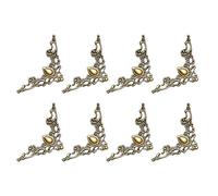 LiRRvb Lot de 8 protections d'angle en métal robuste 3 couleurs dorées, argentées, bronzes, pour améliorer le look, adaptées aux bibliothèques et aux bureaux, Petit, Comme décrit, Comme décrit.