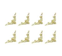 LiRRvb Lot de 8 protections d'angle en métal robuste 3 couleurs dorées, argentées, bronzes, pour améliorer le look, adaptées aux bibliothèques et aux bureaux, Petit, Comme décrit, Comme décrit.