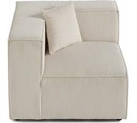 Lisa Design Arty - module d'assise d'angle réversible - en velours côtelé , Beige