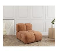 Grace - module d'assise en velours texturé - Rouille Rouille G