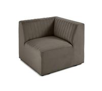 Nova - module d'assise d'angle réversible - en velours - Gris Gris G