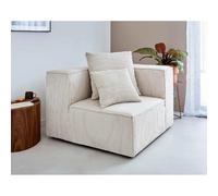 Lisa design Canapé d'angle Colombine - Beige
