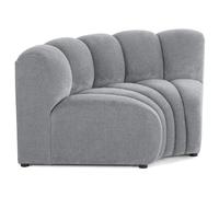 Best mobilier Canapé d'angle Debbie tissu texturé Gris