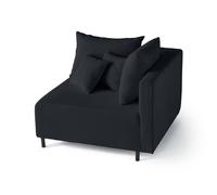 Lisa design canapé d'angle Edinburg - Noir