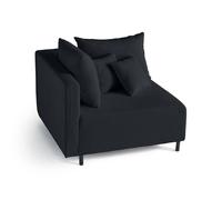 Lisa design canapé d'angle Edinburg - Noir