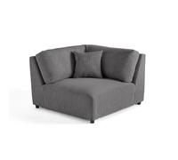 Lisa design Canapé d'angle Garance - Gris foncé