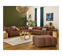 Lisa design canapé d'angle modulable Debbie - Terracotta