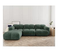 Lisa design Canapé d'angle modulable Grace - Vert