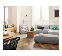 Lisa design Canapé d'angle modulable - Gris clair
