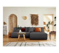 Lisa design canapé d'angle modulable - Gris foncé