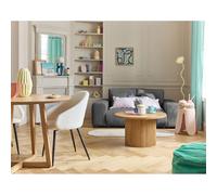 Lisa design Canapé droit 2 places - Gris clair