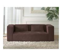 Lisa design canapé droit 2 places - Marron