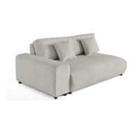 Lisa design Canapé droit 3 places - Gris clair