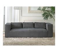 Lisa design canapé droit 3 places - Gris foncé