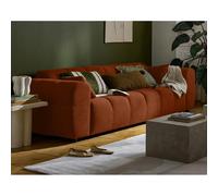 Lisa design canapé droit 3 places - Rouille
