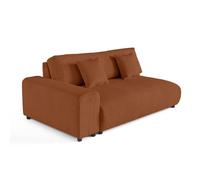 Lisa design canapé droit 3 places - Terracotta