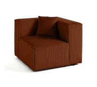 Lisa design Canapé droit Arty - Terracotta