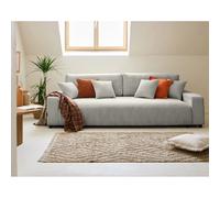 Lisa design Canapé droit convertible 3 places - Gris clair