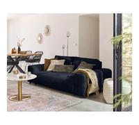 Lisa design Canapé droit Garance 3 places - Bleu foncé