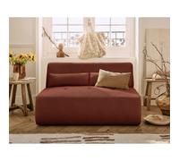 Lisa design Canapé droit Onyx 2 places en tissu mailles 3D Terracotta