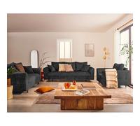Lisa design Canapé droit Rune - Gris foncé