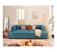 Lisa design Canapé droit Stella - Bleu canard