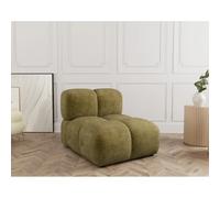 Grace - module d'assise en velours texturé - Vert Olive