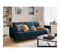Lisa design canapé Jake droit 3 places - Bleu ardoise