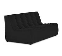 Lisa design canapé modulable 2 places en velours - Noir