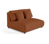 Lisa design canapé modulable 2 places velours côtelé - Terracotta