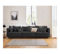 Lisa design Canapé modulable 3 places - Gris foncé