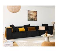 Lisa Design canapé modulable 3 places - Noir