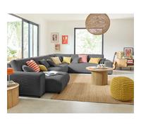 Lisa design canapé modulable 8 places Garance - Gris clair