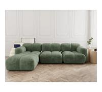Lisa design Canapé modulable d'angle 4 places - Vert