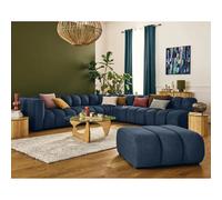 Lisa design Canapé modulable Debbie 5 places - Bleu