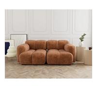 Lisa design Canapé modulable Grace 2 places - Rouille